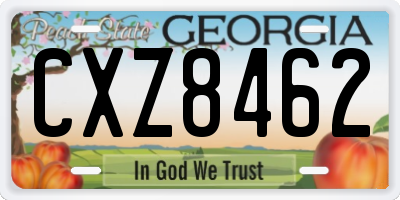 GA license plate CXZ8462