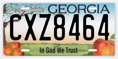 GA license plate CXZ8464