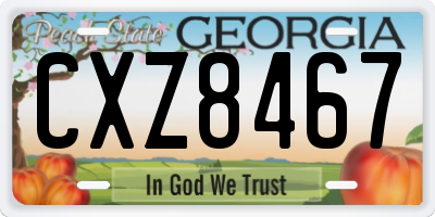 GA license plate CXZ8467