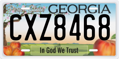 GA license plate CXZ8468