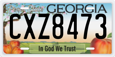 GA license plate CXZ8473