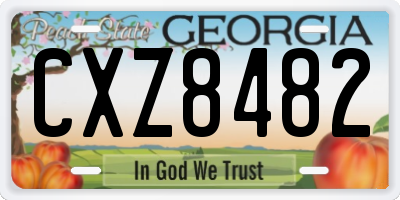 GA license plate CXZ8482