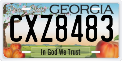 GA license plate CXZ8483