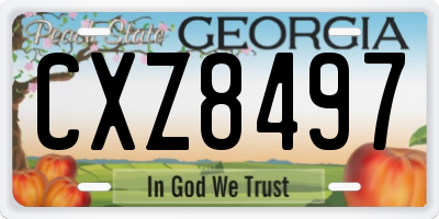 GA license plate CXZ8497