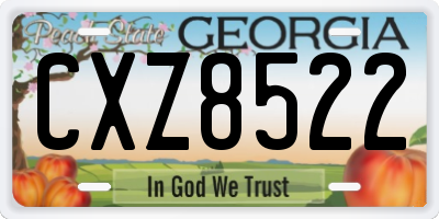 GA license plate CXZ8522