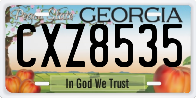GA license plate CXZ8535