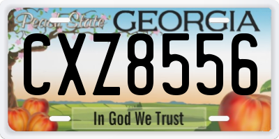 GA license plate CXZ8556