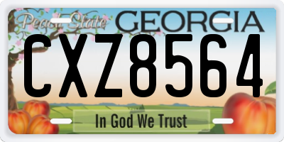 GA license plate CXZ8564