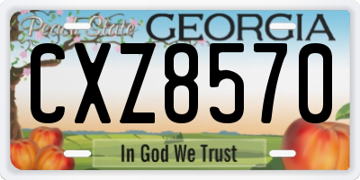 GA license plate CXZ8570