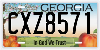 GA license plate CXZ8571