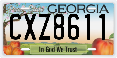 GA license plate CXZ8611