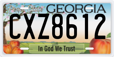 GA license plate CXZ8612
