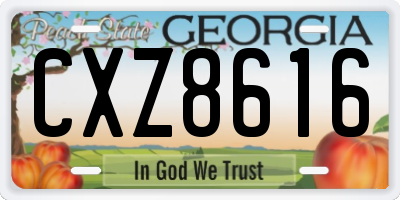 GA license plate CXZ8616