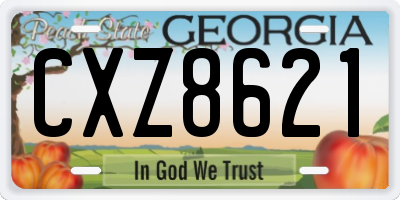 GA license plate CXZ8621