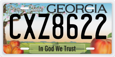 GA license plate CXZ8622