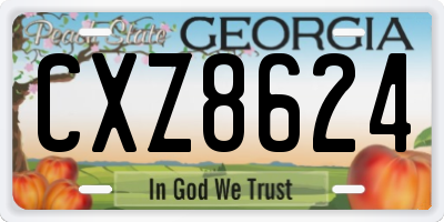 GA license plate CXZ8624