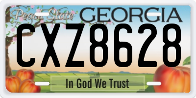 GA license plate CXZ8628