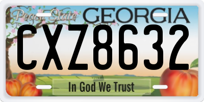 GA license plate CXZ8632