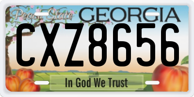 GA license plate CXZ8656