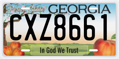 GA license plate CXZ8661