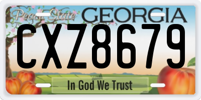GA license plate CXZ8679