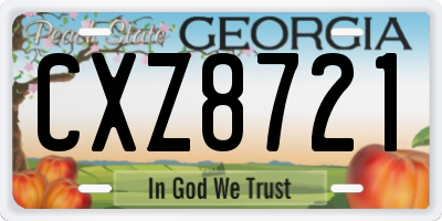 GA license plate CXZ8721