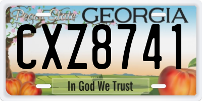 GA license plate CXZ8741