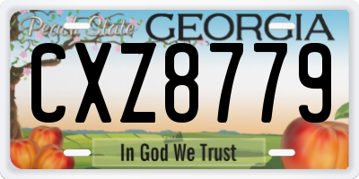 GA license plate CXZ8779