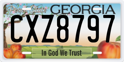 GA license plate CXZ8797