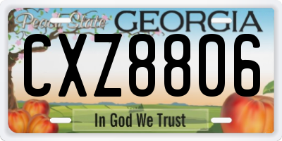 GA license plate CXZ8806