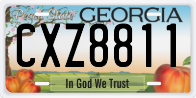 GA license plate CXZ8811