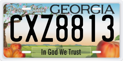 GA license plate CXZ8813