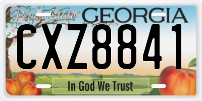 GA license plate CXZ8841
