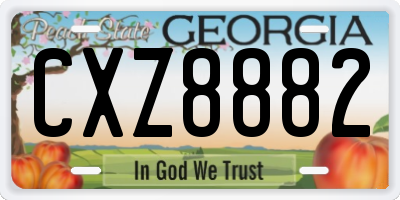 GA license plate CXZ8882