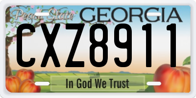 GA license plate CXZ8911