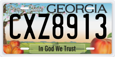 GA license plate CXZ8913