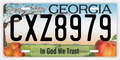GA license plate CXZ8979
