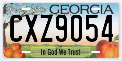 GA license plate CXZ9054