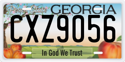 GA license plate CXZ9056
