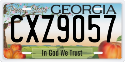 GA license plate CXZ9057