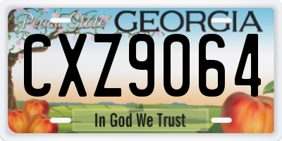 GA license plate CXZ9064