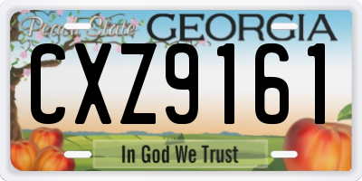 GA license plate CXZ9161