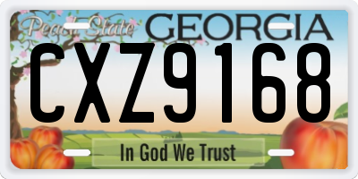 GA license plate CXZ9168