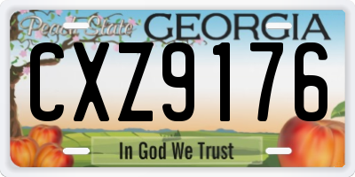 GA license plate CXZ9176