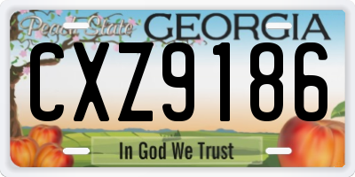 GA license plate CXZ9186