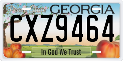 GA license plate CXZ9464