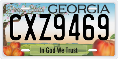 GA license plate CXZ9469