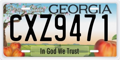 GA license plate CXZ9471