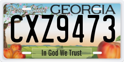GA license plate CXZ9473