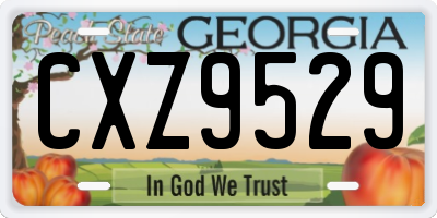 GA license plate CXZ9529